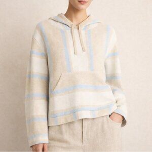 La Ligne Baja Stripe Cashmere Hoodie Sweater Size Small